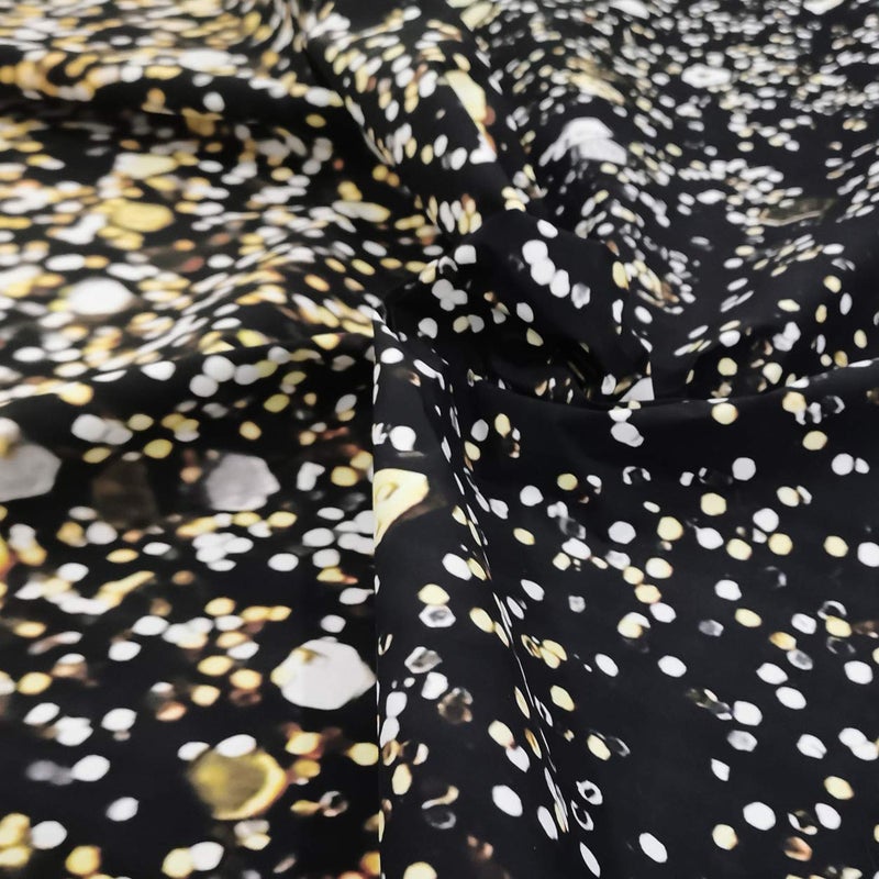 SJOLOON Black and Gold Backdrop Gold Spots Backdrop Vinyl Photography Backdrop Vintage Background for Family Birthday Party Newborn Studio Props 11547(10x8FT) - Image 4